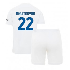 Inter Milan Henrikh Mkhitaryan #22 Dětské Venkovní dres komplet 2023-24 Krátký Rukáv (+ trenýrky)